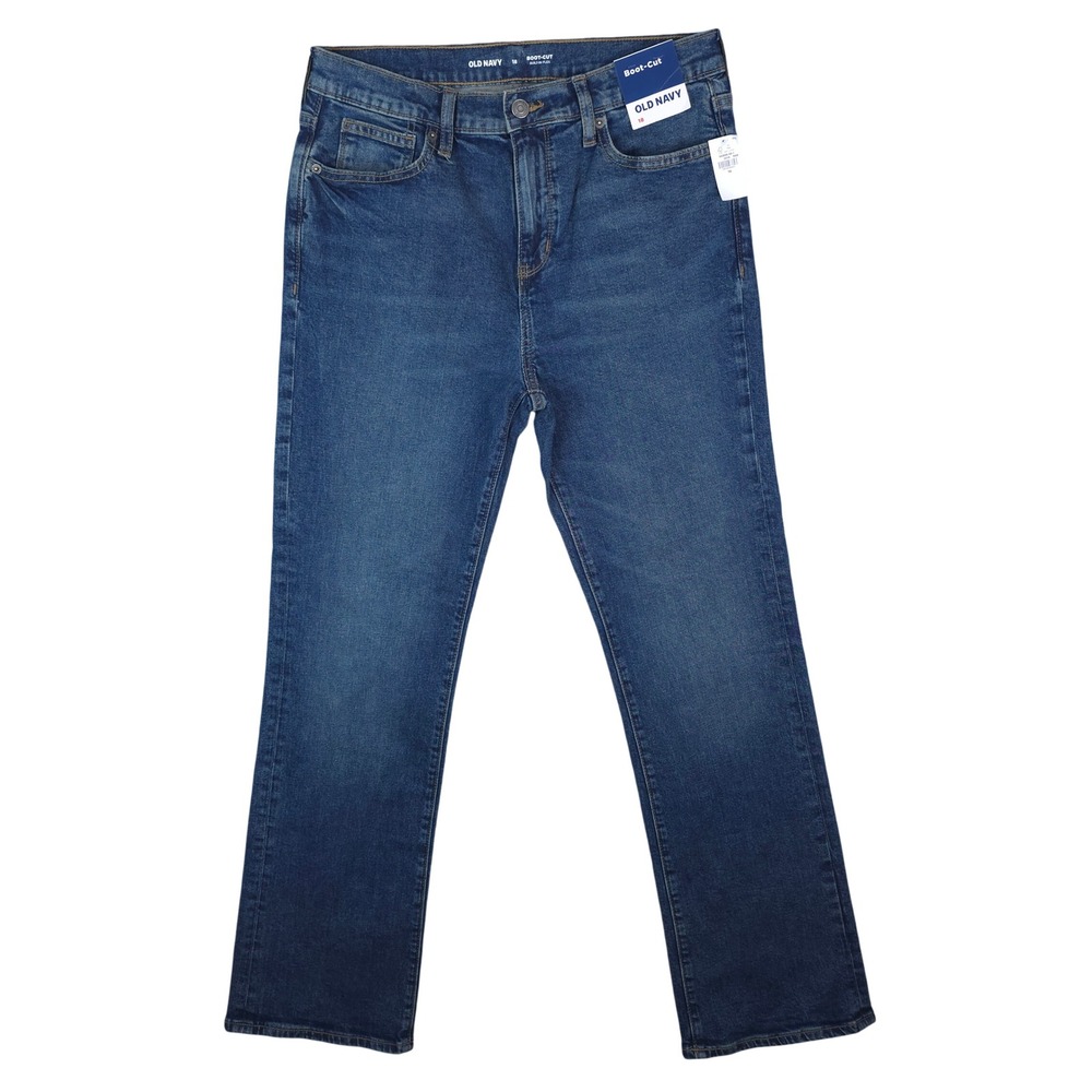 Old Navy Bootcut Jeans Womens 18 Blue Built-In‎ Flex Stretch High Rise Denim New